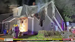 Neighbor rescues woman from burning Washington, Missouri home