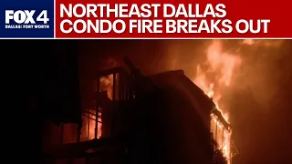 Dozens displaced by overnight Dallas condo fire