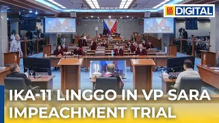Article 2 o ‘Unexplained Wealth’, tinalakay sa ika-11 linggo in VP Sara impeachment trial