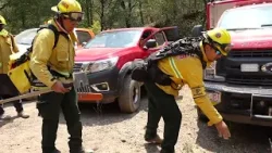 Continúa la lucha a gran escala contra el incendio en la sierra Santa Rosa