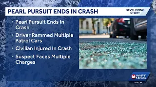 Driver accused of ramming patrol cars during Pearl pursuit
