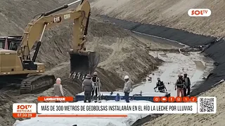 Lambayeque: Over 300 meters of geobags to be installed in the La Leche River due to rains