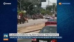 Carroceiros protestam no Recife contra novas regras de circulação | #FatoNovo