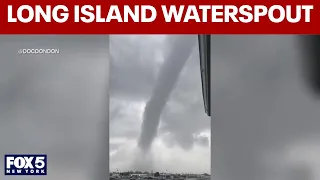 Waterspout makes landfall on Long Island, leaves trail of damage