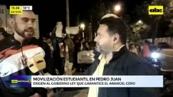 Arancel Cero: estudiantes de Pedro Juan Caballero marchan para exigir que se aseguren los fondos