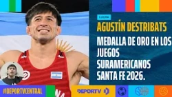 Agustín Destribats, gold medalist in wrestling, Santa Fe 2026 South American Games - DEPORTV Central