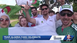 Algeria fans celebrate World Cup breakthrough on the Country Club Plaza