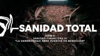 Pastor Hugo Alfonso Montecinos Total Healing Lesson 31 “Generosity opens doors of blessing”