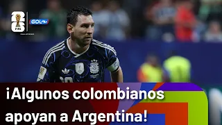 Some Colombian fans showed their support for Argentina for the 2026 World Cup final