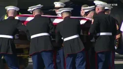 U.S. Marine Capt. Moulton's casket is transferred and taken by motorcade home to Emmett