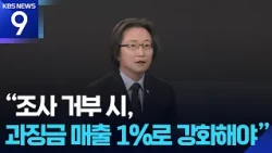 "Fines for Refusing Inspections Should Be Increased to 1% of Revenue" [9 O'Clock News] / KBS 10/2...