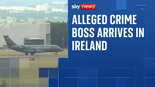 Alleged organised crime boss Daniel Kinahan arrives in Ireland