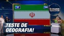 Marcelo Mesquita and Cátia Paganote test their knowledge in the flag game!