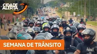 Porto Velho City Hall distributes 600 motorcycle helmets and kite line guards to riders