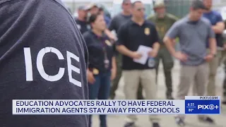 Education advocates rally to keep ICE agents and other federal officers away from schools