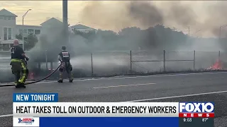 Heat takes toll on outdoor and emergency workers