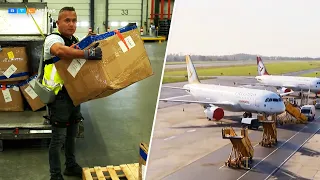 Bagage sjouwen zonder rugpijn? Op dit vliegveld dragen ze een robotpak | RTL Nieuws