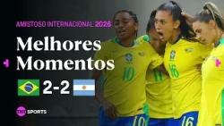 BRASIL ABRE 2 A 0, ARGENTINA TEM JOGADORA EXPULSA, MAS CONSEGUE EMPATAR | BRASIL 2X2 ARGENTINA