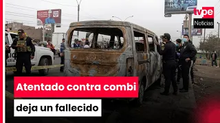 Los Olivos: Public transport driver burns to death inside his minivan following suspected attack
