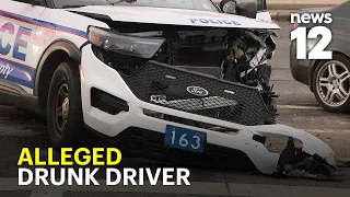 Alleged repeat drunk driver slams into Suffolk police vehicle
