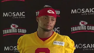 Quarterback Justin Fields talks 2026 Chiefs training camp