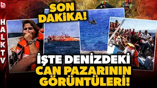 GİRNE'DE ÖLÜMLE BURUN BURUNA! Alabora olan gemiden dehşet verici görüntüler! Böyle sulara gömülmüş!