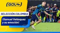 Samuel Velásquez emotional after scoring a stunner for the Colombia National Team