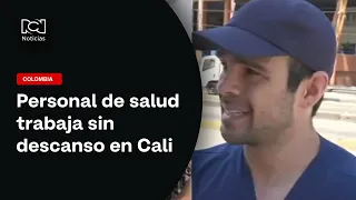 Healthcare workers work tirelessly in Cali after the 7.4 earthquake in Colombia