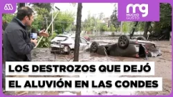 The devastation left by the flash flood in Las Condes: Cars and streets destroyed in the district