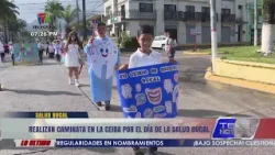 Realizan caminata en La Ceiba por el día de la salud bucal