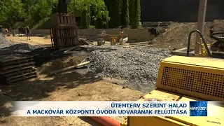 Ütemterv szerint halad a Mackóvár Központi Óvoda udvarának felújítása