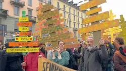Milan protesters rally against environmentally and economically 'unsustainable' Winter Olympics