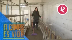 Esther pone a punto la sala de ordeño | El campo es vida