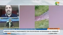 El gobierno intervendrá por el color rojizo del Arroyo Espinillo