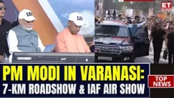 PM Modi’s Varanasi Roadshow Ahead Of IAF’s ‘Wings Over Ganga’ Air Show | Breaking News | ET Now