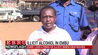Police Seize and Destroy 1,340 Litres of Illicit Brew in Embu Operation. #ebrunews