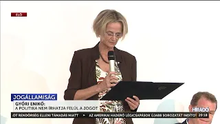 Győri Enikő: A politika nem írhatja felül a jogot - HírTV