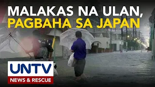 Malawakang pagbaha at malalakas na ulan at hangin, nararanasan sa Japan bunsod ng Bagyong Dujuan