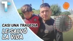 "Fue cuestión de segundos": un policía SALVO A UN NIÑO de ser atropellado por un tren