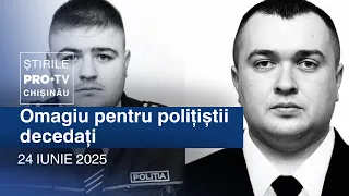 PRO TV News (1:00 PM) TRIBUTE TO THE DECEASED POLICE OFFICERS | Moldova