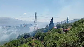 🔥 Μεγάλη φωτιά στη Μαμουλάδα Ναυπακτίας – Οι φλόγες έφτασαν στις αυλές των σπιτιών