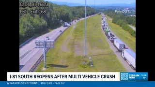 I-81 South reopens after crash in Luzerne County