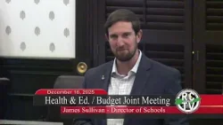 Health & Education / Budget & Finance Joint Meeting - December 16, 2025 Health & Education / Budget & Finance Joint Meeting - December 16, 2025