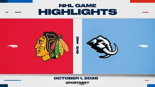 NHL Highlights | Blackhawks vs. Mammoth - October 1, 2026
