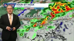 Near record heat Tuesday, active thunderstorms Wednesday