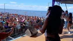 Familias nicaragüenses y visitantes de otras nacionales disfrutan en el centro turístico de Granada