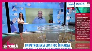 EDIȚIE SPECIALĂ Știrile Euronews - Un petrolier a luat foc în Marea Neagră, la 37 km de țărm