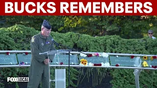 Dozens gather at Bucks County Garden of Reflection to mark 25 years since 9/11