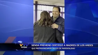 Senda Previene certifies Los Andes mothers who took part in parenting workshop
