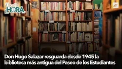 Don Hugo Salazar has guarded the oldest library on Paseo de los Estudiantes since 1945